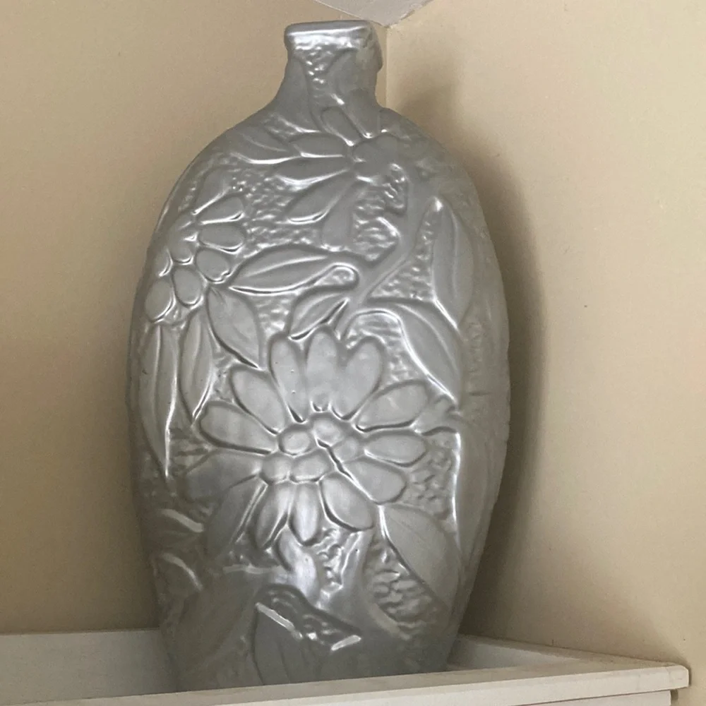 Pier 1 Imports Large silver vase